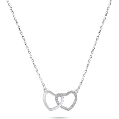 Brilio, Halsschmuck, Silver - Romantic silver necklace with zircons NCL91W, (Silber) Brilio, Halsschmuck, Silver - Romantic silver necklace with zircons NCL91W, (Silber)