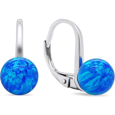 Brilio, Ohrringe, Silver - Charming silver earrings with synthetic opals EA681WB, (Silber) Brilio, Ohrringe, Silver - Charming silver earrings with synthetic opals EA681WB, (Silber)