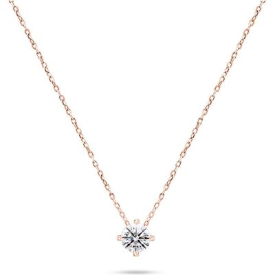 Brilio, Halsschmuck, Silver - Minimalist bronze necklace with zircon NCL73R, (Bronze) Brilio, Halsschmuck, Silver - Minimalist bronze necklace with zircon NCL73R, (Bronze)