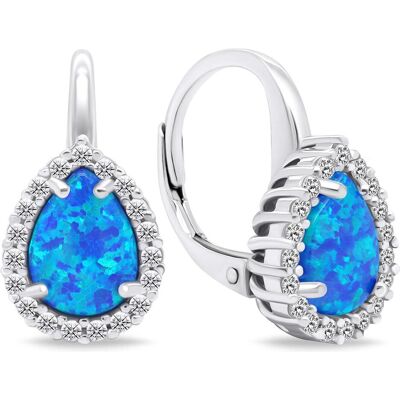Brilio, Ohrringe, Silver - Charming silver earrings with synthetic opals EA636WB, (Silber) Brilio, Ohrringe, Silver - Charming silver earrings with synthetic opals EA636WB, (Silber)