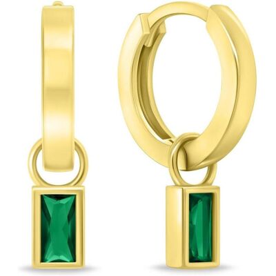Brilio, Ohrringe, Silver - Minimalist 2in1 round earrings with zircons EA840YG Brilio, Ohrringe, Silver - Minimalist 2in1 round earrings with zircons EA840YG