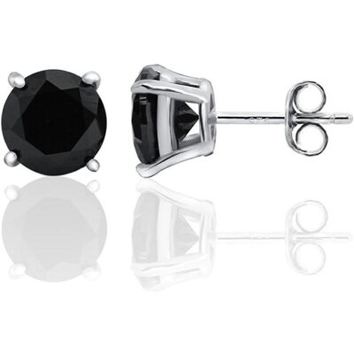 Beneto, Ohrringe, Modern silver earrings studs withack zircons AGUP2256 (L), (Silber) Beneto, Ohrringe, Modern silver earrings studs withack zircons AGUP2256 (L), (Silber)