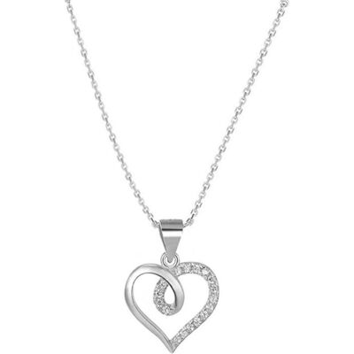 Beneto, Halsschmuck, Silver necklace with heart AGS495 / 47 (L), (Silber) Beneto, Halsschmuck, Silver necklace with heart AGS495 / 47 (L), (Silber)