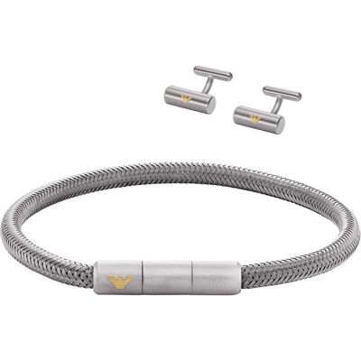 Giorgio Armani Emporio Armani, Armschmuck, Eagle Logo Set, (20.50 cm, Edelstahl) Giorgio Armani Emporio Armani, Armschmuck, Eagle Logo Set, (20.50 cm, Edelstahl)