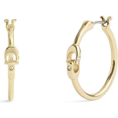 Coach, Ohrringe, - Gold-plated brass hoop earrings 37408160GLD710, (Messing vergoldet) Coach, Ohrringe, - Gold-plated brass hoop earrings 37408160GLD710, (Messing vergoldet)