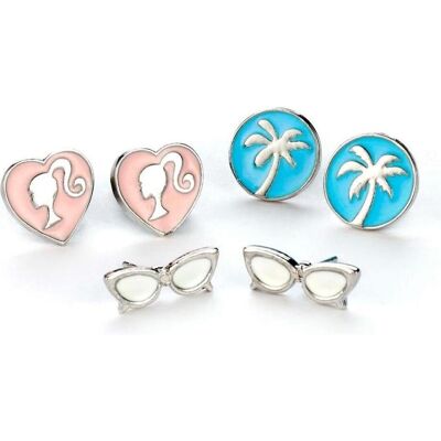 Carat, Ohrringe, BARBIE - Set de 3 Paires de Boucles d'Oreilles, (Zink) Carat, Ohrringe, BARBIE - Set de 3 Paires de Boucles d'Oreilles, (Zink)