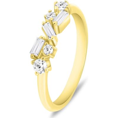 Brilio, Ring, Silver - Decent gold-plated ring with clear zircons RI121Y - Circuit: 56 mm, (56) Brilio, Ring, Silver - Decent gold-plated ring with clear zircons RI121Y - Circuit: 56 mm, (56)