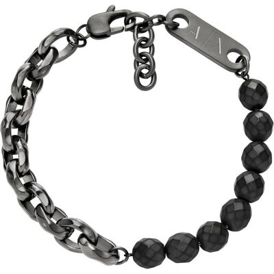 Giorgio Armani Exchange, Armschmuck, AXG0151060, (20 cm, Edelstahl, Hämatit) Giorgio Armani Exchange, Armschmuck, AXG0151060, (20 cm, Edelstahl, Hämatit)