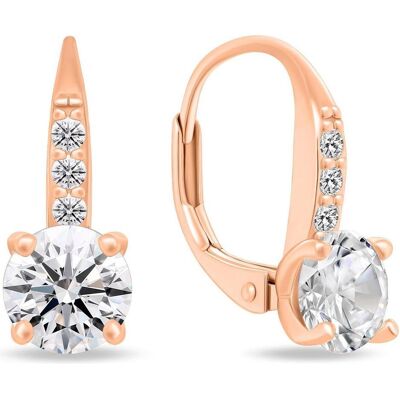 Brilio, Ohrringe, Silver - Shiny bronze earrings with zircons EA916R Brilio, Ohrringe, Silver - Shiny bronze earrings with zircons EA916R