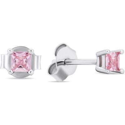 Brilio, Ohrringe, Silver - Silver stud earrings with light pink zircons EA592WP, (Silber) Brilio, Ohrringe, Silver - Silver stud earrings with light pink zircons EA592WP, (Silber)
