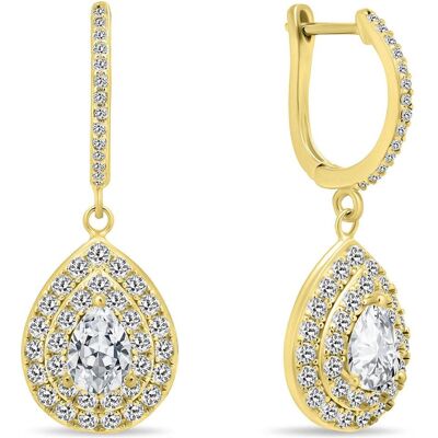 Brilio, Ohrringe, Silver - Luxury gold-plated earrings with zircons EA488Y, (Silber) Brilio, Ohrringe, Silver - Luxury gold-plated earrings with zircons EA488Y, (Silber)