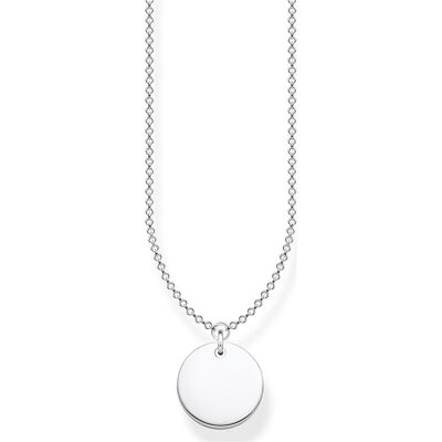 Thomas Sabo, Halsschmuck, Kette mit Coin silber, (925 Sterling Silber, 925er Silber, Sterling Silber) Thomas Sabo, Halsschmuck, Kette mit Coin silber, (925 Sterling Silber, 925er Silber, Sterling Silber)