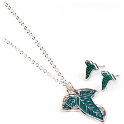 Schmuck Set, Collana e Orecchini Il Signore degli Anelli Foglia di Lorien, Silber, (Aluminium, Kupfer, Zinklegierung) Schmuck Set, Collana e Orecchini Il Signore degli Anelli Foglia di Lorien, Silber, (Aluminium, Kupfer, Zinklegierung)