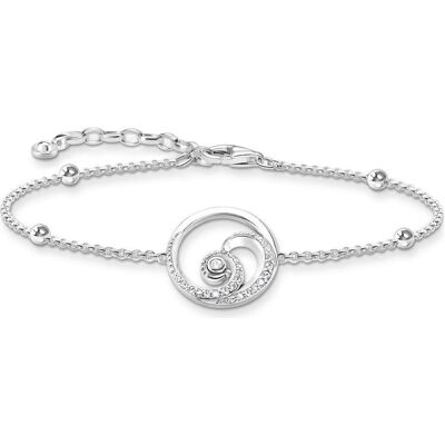 Thomas Sabo, Armschmuck, Armband Welle mit Steinen, (19 cm, 925er Silber) Thomas Sabo, Armschmuck, Armband Welle mit Steinen, (19 cm, 925er Silber)