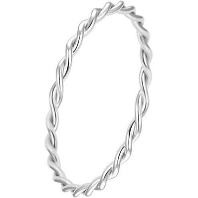 Beneto, Ring, Minimalist silver twisted ring AGG315L - Circuit: 52 mm, (52, 925 Silber) Beneto, Ring, Minimalist silver twisted ring AGG315L - Circuit: 52 mm, (52, 925 Silber)