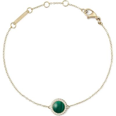Daniel Wellington, Armschmuck, Gold-Plated Stylish Bracelet With Malachite And Crystals, (Gold) Daniel Wellington, Armschmuck, Gold-Plated Stylish Bracelet With Malachite And Crystals, (Gold)