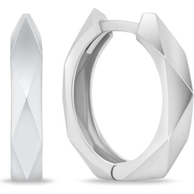 Brilio, Ohrringe, Silver - Gold plated hoop earrings EA1042Y, (Silber) Brilio, Ohrringe, Silver - Gold plated hoop earrings EA1042Y, (Silber)