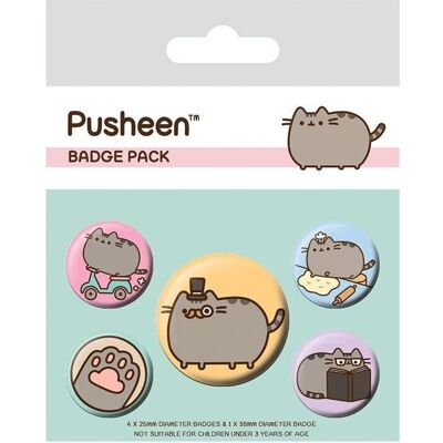 Pyramid Anstecknadel, PUSHEEN - Pack 5 Badges - Fancy, Mehrfarbig Pyramid Anstecknadel, PUSHEEN - Pack 5 Badges - Fancy, Mehrfarbig