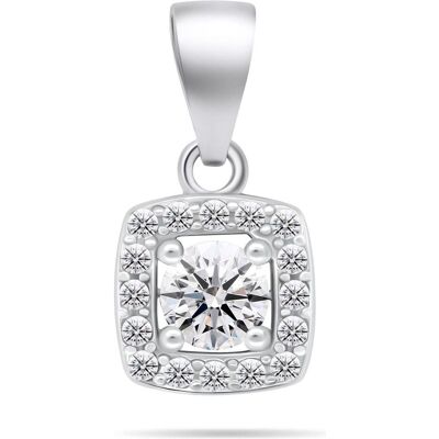 Brilio, Kettenanhänger, Silver - Sparkling silver pendant with clear zircons PT119W, (Silber) Brilio, Kettenanhänger, Silver - Sparkling silver pendant with clear zircons PT119W, (Silber)
