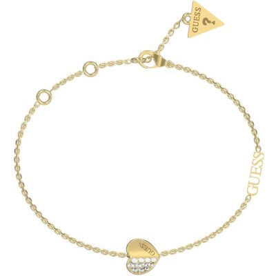 Guess Armschmuck, Lovely JUBB03036JWYG gold-plated bracelet - Dimension: S: 14.5 - 18.5 cm, (14.60 cm, Edelstahl mit IP-Beschichtung) Guess Armschmuck, Lovely JUBB03036JWYG gold-plated bracelet - Dimension: S: 14.5 - 18.5 cm, (14.60 cm, Edelstahl mit IP-Beschichtung)