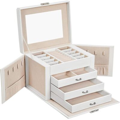 Songmics, Uhrenbox + Schmuckaufbewahrung, Stella, Weiss Songmics, Uhrenbox + Schmuckaufbewahrung, Stella, Weiss