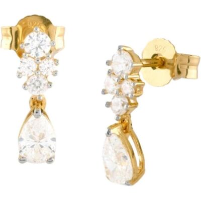 Guess Ohrringe, 14MM JARDIN DROP & CRYS EARR Ohrringe, (Silber 925, Sterling Silver) Guess Ohrringe, 14MM JARDIN DROP & CRYS EARR Ohrringe, (Silber 925, Sterling Silver)