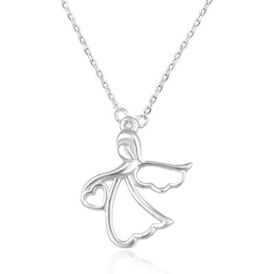 Beneto, Halsschmuck, Silver necklace with little angel AGS1326 / 47, (Silber) Beneto, Halsschmuck, Silver necklace with little angel AGS1326 / 47, (Silber)