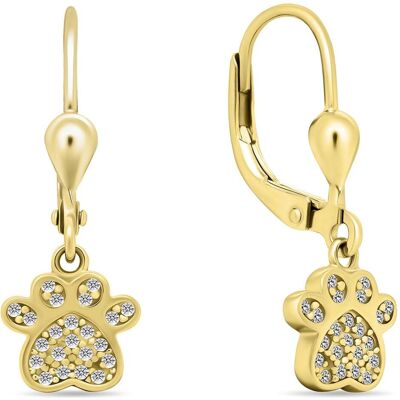 Brilio, Ohrringe, Silver - Playful gold-plated earrings Paw EA646Y Brilio, Ohrringe, Silver - Playful gold-plated earrings Paw EA646Y