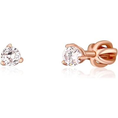 JVD, Ohrringe, Charming bronze stud earrings with zircons SVLE1501XH2RO0 - Diameter: 0.5 cm JVD, Ohrringe, Charming bronze stud earrings with zircons SVLE1501XH2RO0 - Diameter: 0.5 cm
