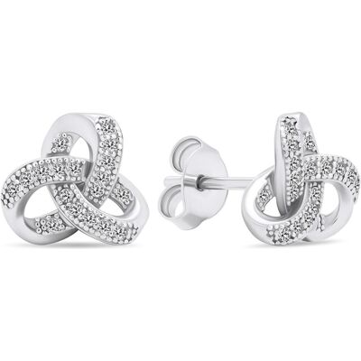 Brilio, Ohrringe, Silver - Timeless silver stud earrings with zircons EA576W, (Silber) Brilio, Ohrringe, Silver - Timeless silver stud earrings with zircons EA576W, (Silber)
