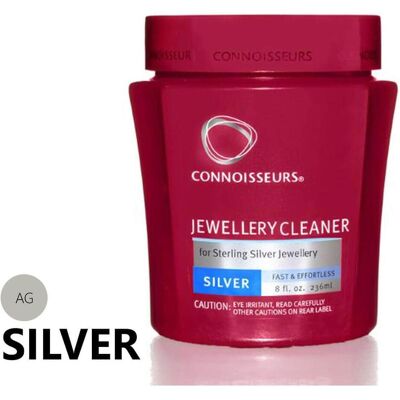 JK Box, Uhrenbox + Schmuckaufbewahrung, Cleaner-cleaning bath for jewelry made of silver 250 ml CONNOISSEURS CN-1030 / AG (M), Silber JK Box, Uhrenbox + Schmuckaufbewahrung, Cleaner-cleaning bath for jewelry made of silver 250 ml CONNOISSEURS CN-1030 / AG (M), Silber