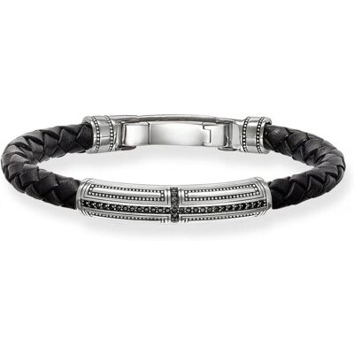 Thomas Sabo, Armschmuck, Armband, (15.50 cm, Leder, Silber) Thomas Sabo, Armschmuck, Armband, (15.50 cm, Leder, Silber)