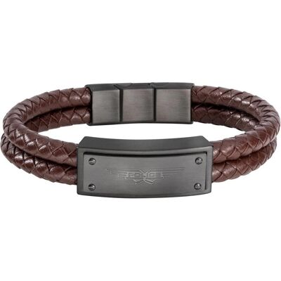 Police, Armschmuck, Vigan, (20 cm, Edelstahl, Leder) Police, Armschmuck, Vigan, (20 cm, Edelstahl, Leder)