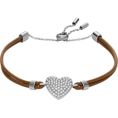 Fossil, Armschmuck, Sadie, (21.60 cm, Edelstahl, Leder) Fossil, Armschmuck, Sadie, (21.60 cm, Edelstahl, Leder)