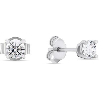 Brilio, Ohrringe, Silver - Silver stud earrings with clear zircons EA580/1/2/3/4W - Diameter: 0.4 cm, (Silber) Brilio, Ohrringe, Silver - Silver stud earrings with clear zircons EA580/1/2/3/4W - Diameter: 0.4 cm, (Silber)