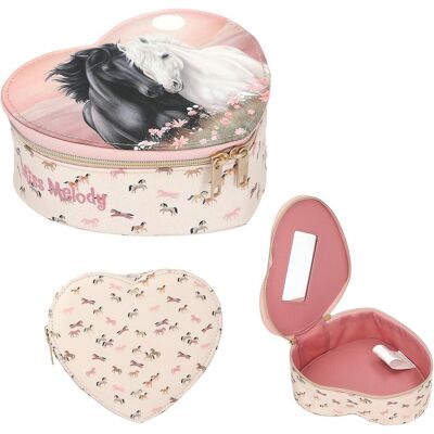 Schmidt Spiele, Uhrenbox + Schmuckaufbewahrung, DEPESCHE Miss Melody Mini-Schmuckschatulle Herzform Blossom Pony, Mehrfarbig, Rosa Schmidt Spiele, Uhrenbox + Schmuckaufbewahrung, DEPESCHE Miss Melody Mini-Schmuckschatulle Herzform Blossom Pony, Mehrfarbig, Rosa