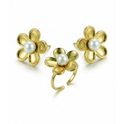 Victoria Walls, Schmuck Set, Vergoldetes Schmuckset VWS260858G (Ring, Ohrringe), Gold, (Vergoldet) Victoria Walls, Schmuck Set, Vergoldetes Schmuckset VWS260858G (Ring, Ohrringe), Gold, (Vergoldet)