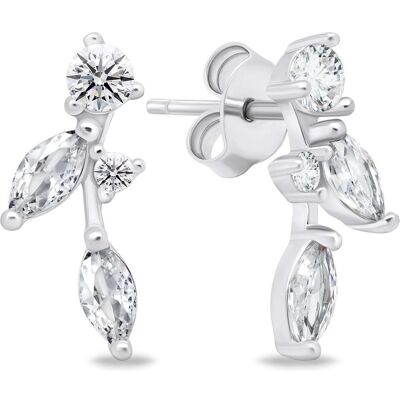 Brilio, Ohrringe, Silver - Beautiful silver earrings with zircons EA619W Brilio, Ohrringe, Silver - Beautiful silver earrings with zircons EA619W