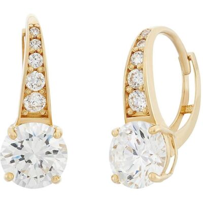 JVD, Ohrringe, Gold plated earrings with clear zircons SVLE0974XH2GO00 JVD, Ohrringe, Gold plated earrings with clear zircons SVLE0974XH2GO00