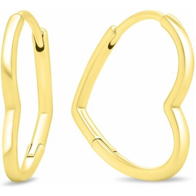 Brilio, Ohrringe, Silver - Timeless Gold Plated Silver Hoop Earrings EA361Y Brilio, Ohrringe, Silver - Timeless Gold Plated Silver Hoop Earrings EA361Y
