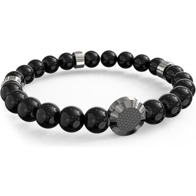 Guess Armschmuck, CARBON FIBER BEADS BRACELET Armband, (18 cm, Edelstahl) Guess Armschmuck, CARBON FIBER BEADS BRACELET Armband, (18 cm, Edelstahl)
