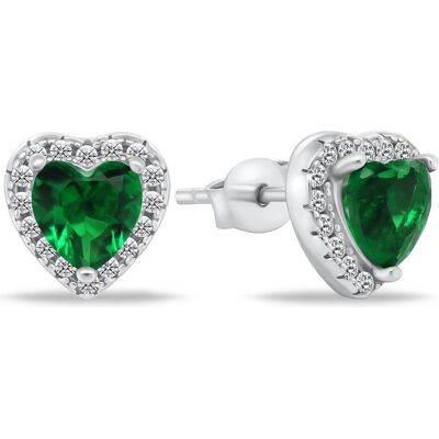 Brilio, Ohrringe, Silver - Romantic silver earrings with zircons Hearts EA901WG, (Silber) Brilio, Ohrringe, Silver - Romantic silver earrings with zircons Hearts EA901WG, (Silber)
