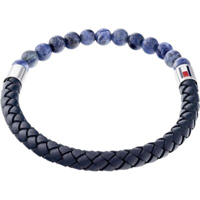 Tommy Hilfiger Armschmuck, Originálnà kožený náramek se sodalitem 2790475, (23 cm, Leder) Tommy Hilfiger Armschmuck, Originálnà kožený náramek se sodalitem 2790475, (23 cm, Leder)