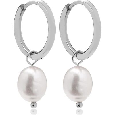 Trolli, Ohrringe, Troli - Charming steel earrings with pearls 2in1 VAAXF340S (L), (Stahl) Trolli, Ohrringe, Troli - Charming steel earrings with pearls 2in1 VAAXF340S (L), (Stahl)
