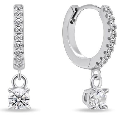 Brilio, Ohrringe, Silver - Sparkling round earrings with zircons EA882W Brilio, Ohrringe, Silver - Sparkling round earrings with zircons EA882W