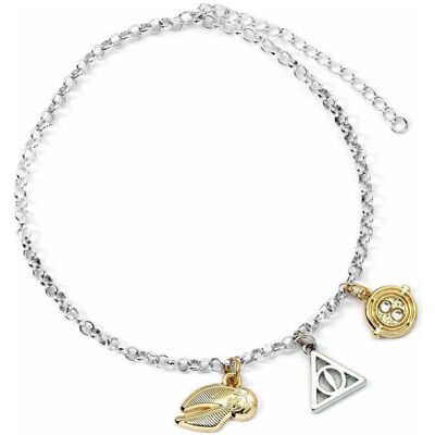 Carat, Armschmuck, HARRY POTTER - Symboles - Bracelet aux 3 Charmes, (Aluminium, Kupfer, Zinklegierung) Carat, Armschmuck, HARRY POTTER - Symboles - Bracelet aux 3 Charmes, (Aluminium, Kupfer, Zinklegierung)