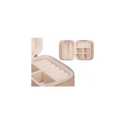 Giftdecor, Uhrenbox + Schmuckaufbewahrung, quadratische beige Schmuckschatulle, Beige Giftdecor, Uhrenbox + Schmuckaufbewahrung, quadratische beige Schmuckschatulle, Beige