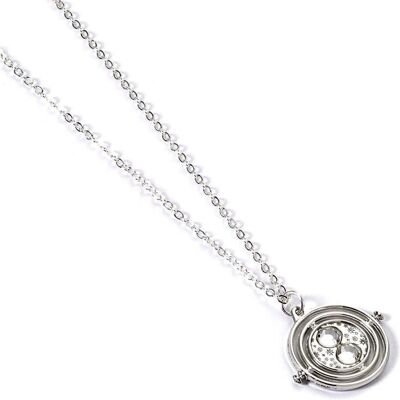 Halsschmuck, Harry Potter Silberfarbene Zeitumkehrer-Halskette, One Size, Silber, Kein Edelstein, (Zinklegierung, 40 cm) Halsschmuck, Harry Potter Silberfarbene Zeitumkehrer-Halskette, One Size, Silber, Kein Edelstein, (Zinklegierung, 40 cm)