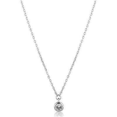 JVD, Halsschmuck, - Silver necklace with clear zircon SVLN0588XH2BI05, (Silber) JVD, Halsschmuck, - Silver necklace with clear zircon SVLN0588XH2BI05, (Silber)