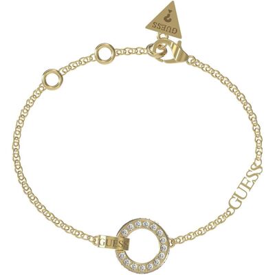 Guess Armschmuck, CIRCLE LIGHTS Armband, (18.50 cm, Edelstahl, Kristalle, Vergoldung) Guess Armschmuck, CIRCLE LIGHTS Armband, (18.50 cm, Edelstahl, Kristalle, Vergoldung)